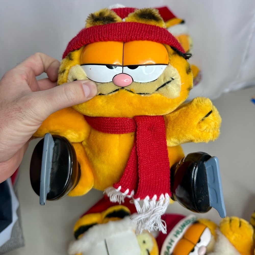Lot of 8 Vintage Garfield Christmas Plush 1978+ Dakin - Picture 10 of 14
